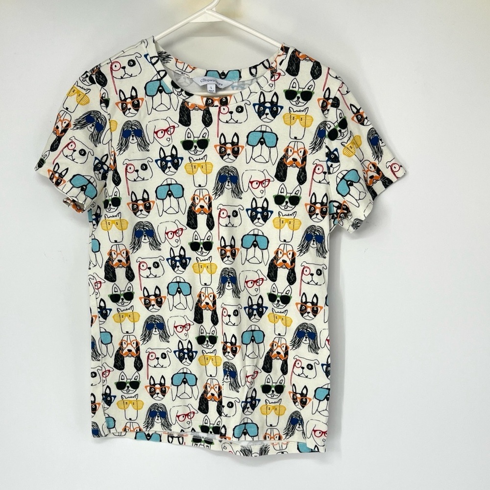 The company store women’s large dog print top